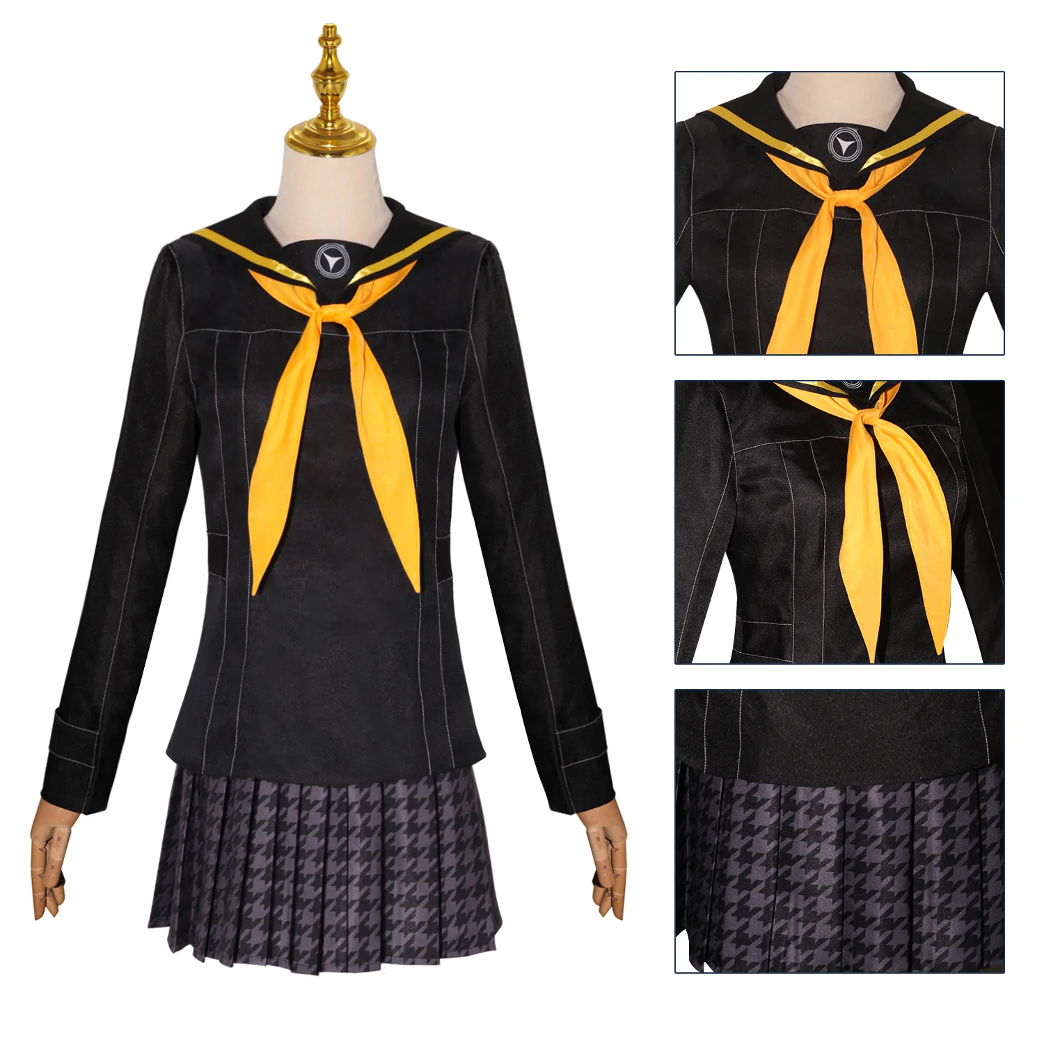 Game Kujikawa Rise Cosplay Wig Persona 4 Golden JK Uniforms Women's Sailor Suit Halloween Jyoshi Koukousei Costume