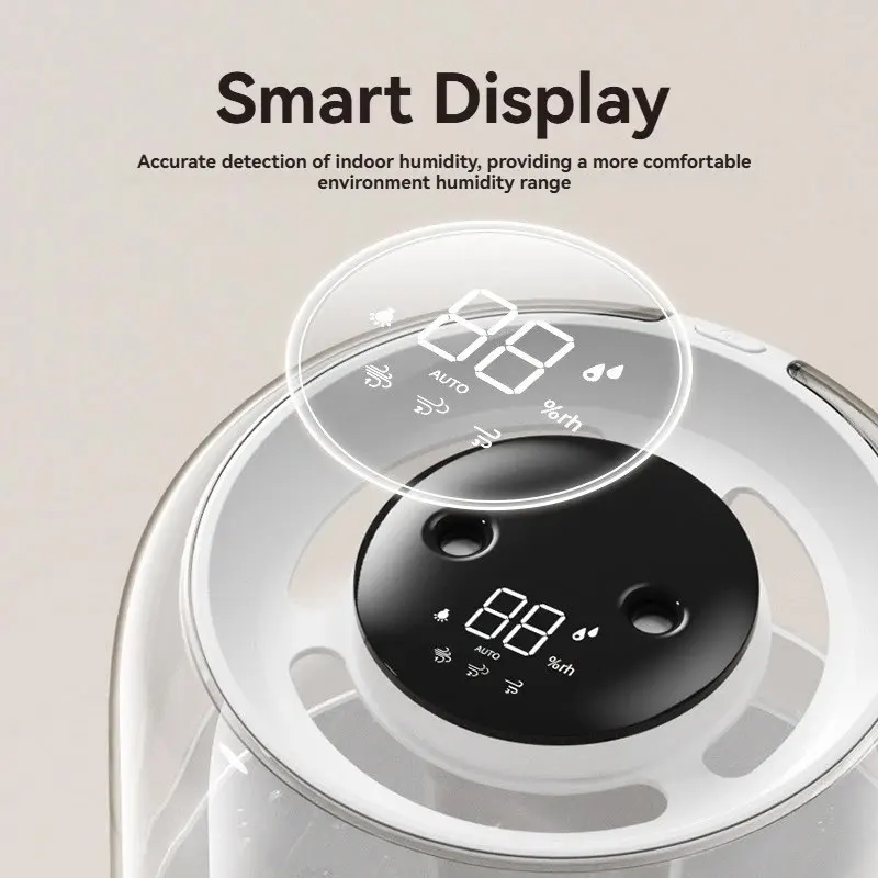 Umidificador doméstico inteligente Umidificador portátil de pulverização de duas camadas USB Umidificador de luz noturna, adequado para casa, escritório, quarto