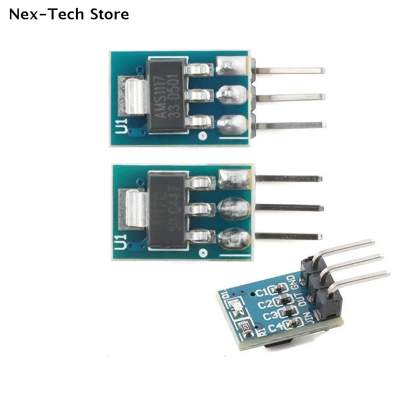 [NT]1/3/5Pcs AMS1117 3.3V Power Supply Module DIY AMS1117-3.3 LDO Linear Regulator Board 800mA Accessories[NT]