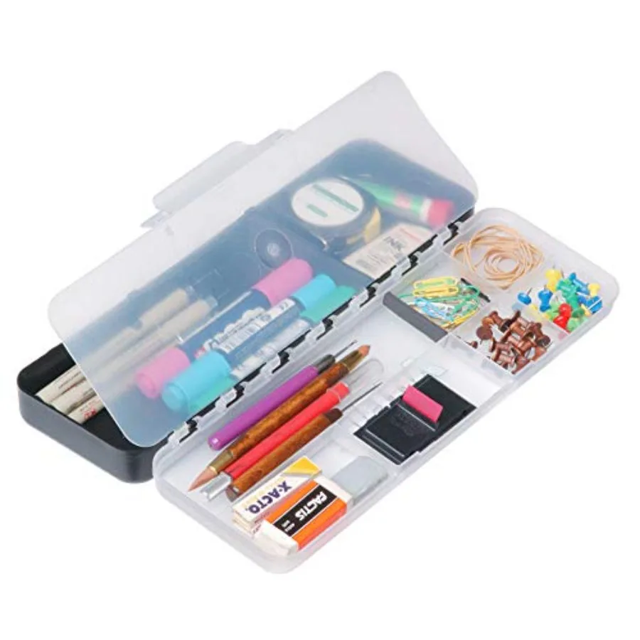 

ArtBin 6880AB Sketch Pac Small Art and Craft Organizer [1] Plastic Storage Box Divided Translucent Lid