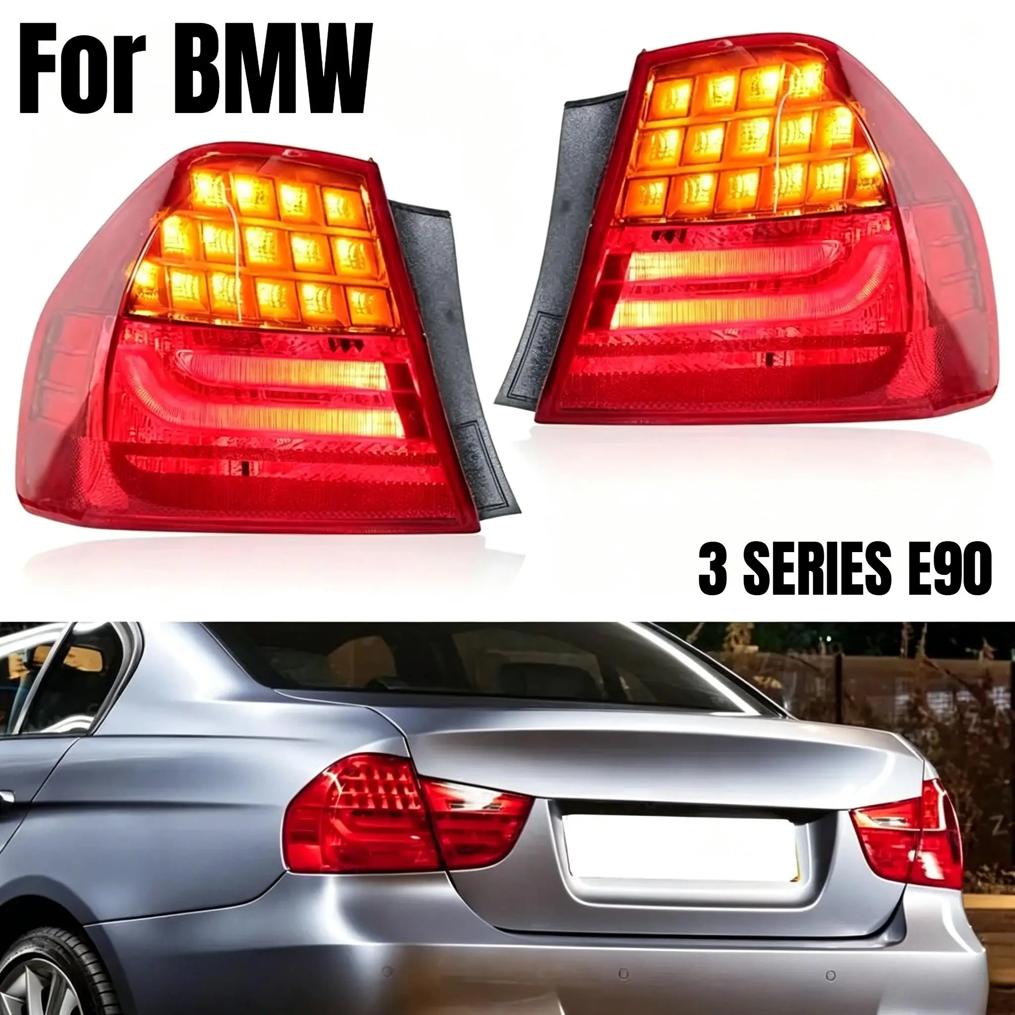 For BMW 3 SERIES E90 2008-2011 Rear Tail Lamp Light LED Light Back Side taillights Stop Brake light Fog 63217289425 63217289426