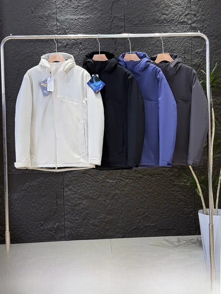 

Lightweight Waterproof Cotton 3D Tailored Outdoor Men's Autumn Winter Jaet Youth Casual Stand Fit Long Sve Hooded