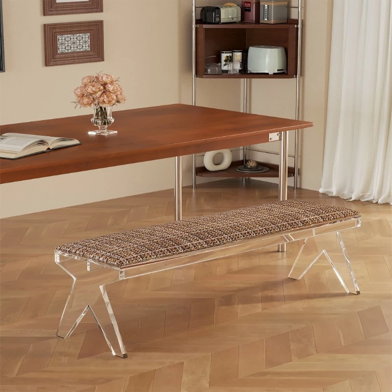 

Acrylic bench wabi wind dining room bench, bedroom bedside stool, shoe changing stool