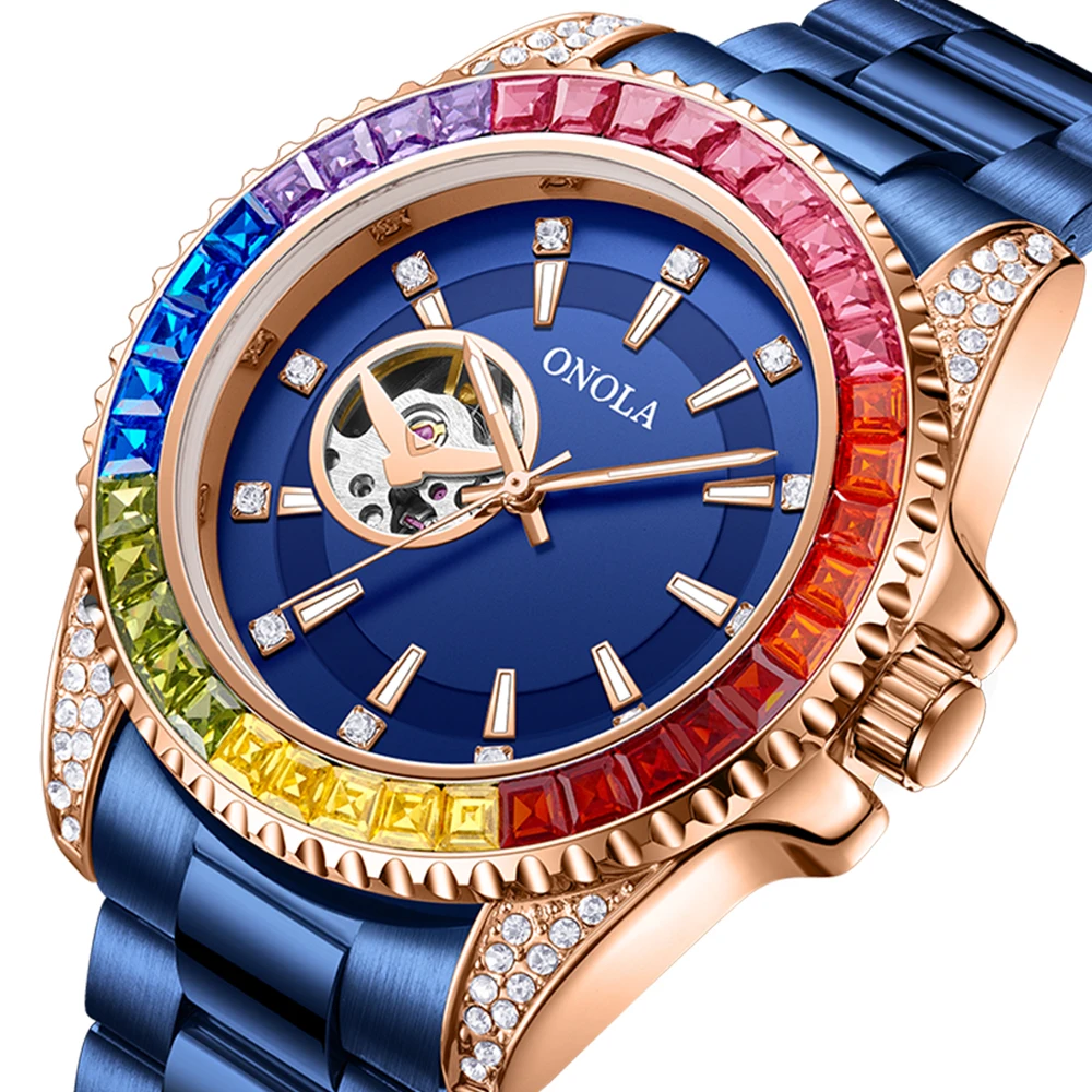 ONOLA-reloj deportivo multifunción para hombre, cronógrafo clásico de lujo, resistente al agua, luminoso, informal, mecánico, 2023