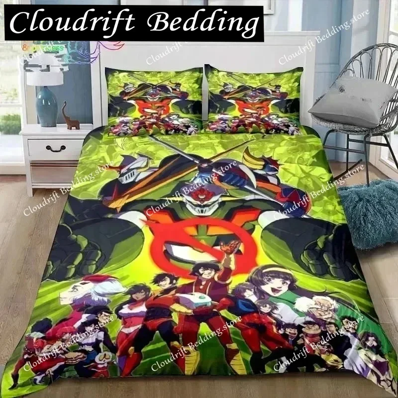 

Комплект постельного белья Mazinger Z UFO Robot Grendizer, односпальный, двуспальный, королевский размер, для взрослых и мальчиков, аниме-постельное белье, подарок026