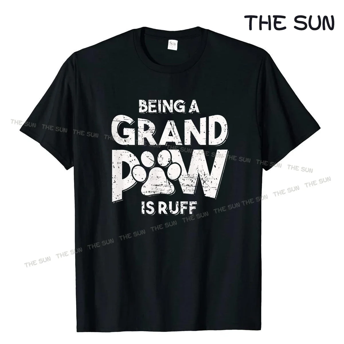 Being A Grand Paw Is Ruff Dog Grandpa Shirts Grandpaw Gifts T-Shirt Young Tshirts Design Tops Tees Company Crazy Cotton