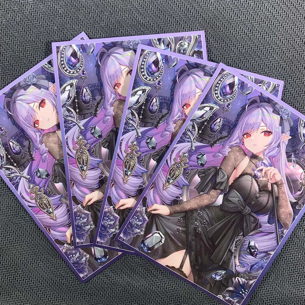 60 قطعة 67x92 مللي متر أنيمي حافظة بطاقات مجلس أرواق لعب حامي ل TCG/PKM/MTG بطاقات بطاقات التداول الأكمام هدايا لمحبي البطاقة