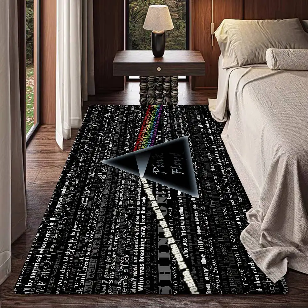 P-Pink F-Floyd Rock Band  Room Mats Cheaper Anti-slip Modern Living Room Balcony Printed Household Carpets