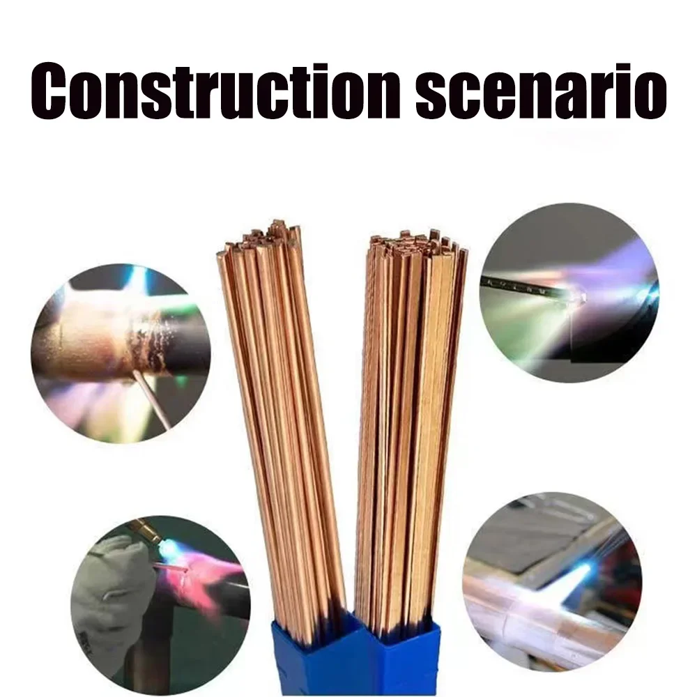 1KG 3/10/20/30pcs Copper Electrode Welding Wire Brass Welding Rod Phosphorus Soldering No Need Solder Powder Rods Tools