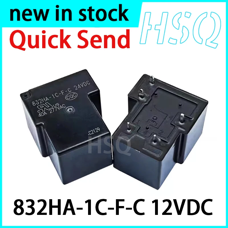 1PCS New 832HA-1C-F-C 12VDC 5-pin 40A 1 on/off Relay