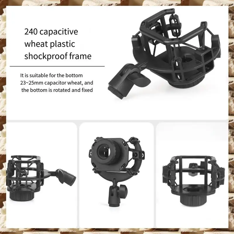 Electronexus-Microphone Shock Mount For Lewitt LCT-240 Live Broadcast Mic Recording Holder Microphone Mount & Stand，Microphone S