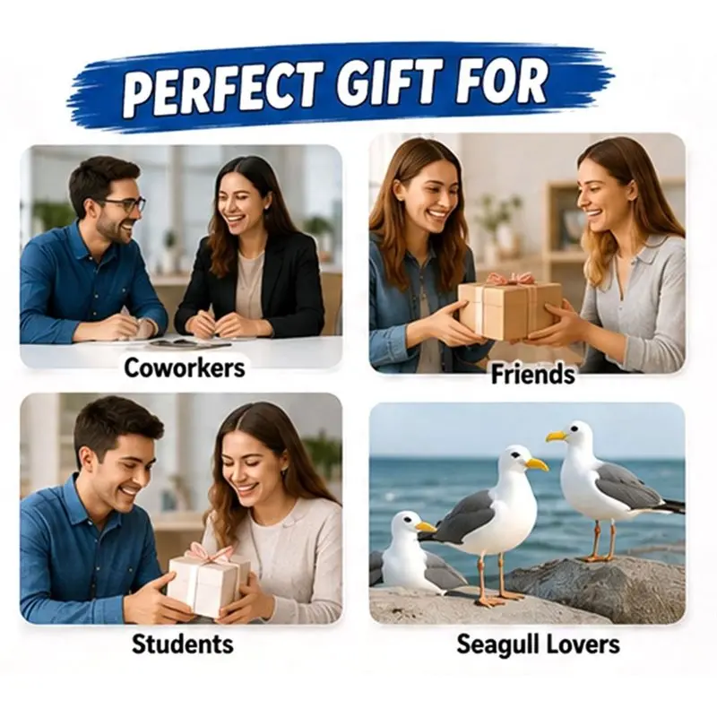 2PCS For Seagull Button Keychain Rechargeable Clicker Toys