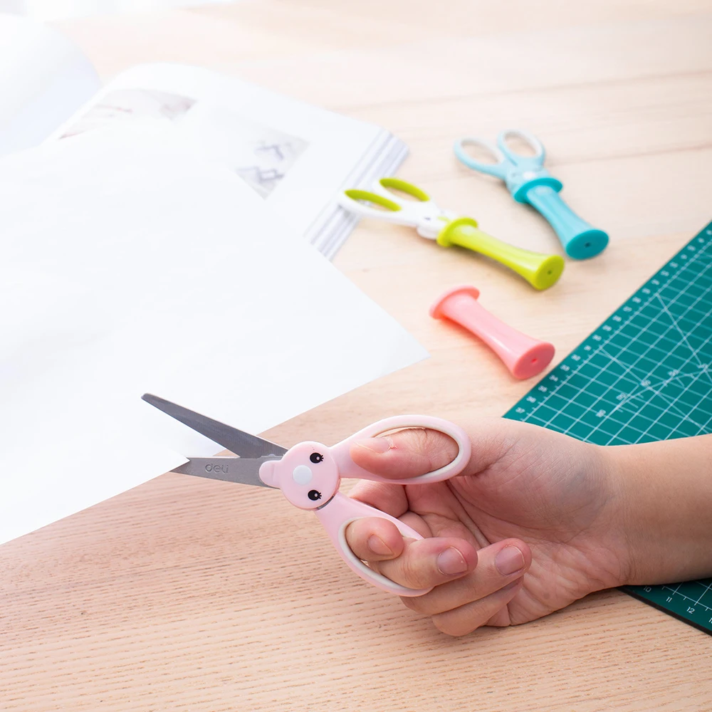 DELI School Scissors Cute Kawaii Rabbit DIY Diary Decorating Hand Craft Scissors Paper Kids & Student Stationery
