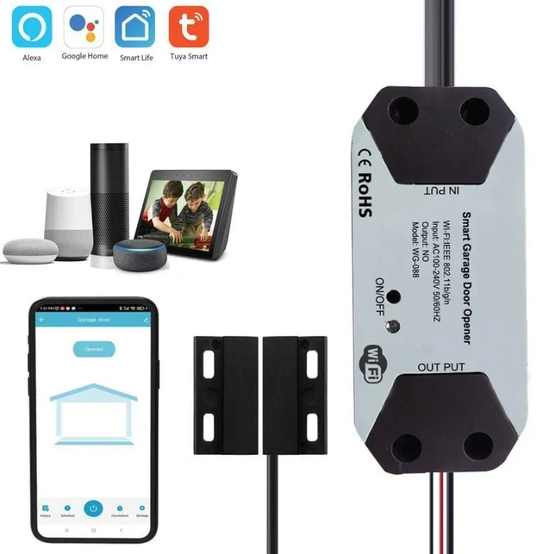 Wi-fi Tuya Smart Garagentoröffner Wifi Smart Fernbedienung für Garagentoröffner Swing Schiebetoröffner