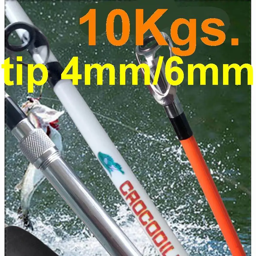 ZZ37 2.4m 2.7m 10Kgs Maogan Solid Glassfiber Fishing Rod Tip Diameter 4mm or 6mm Bait 100-500g