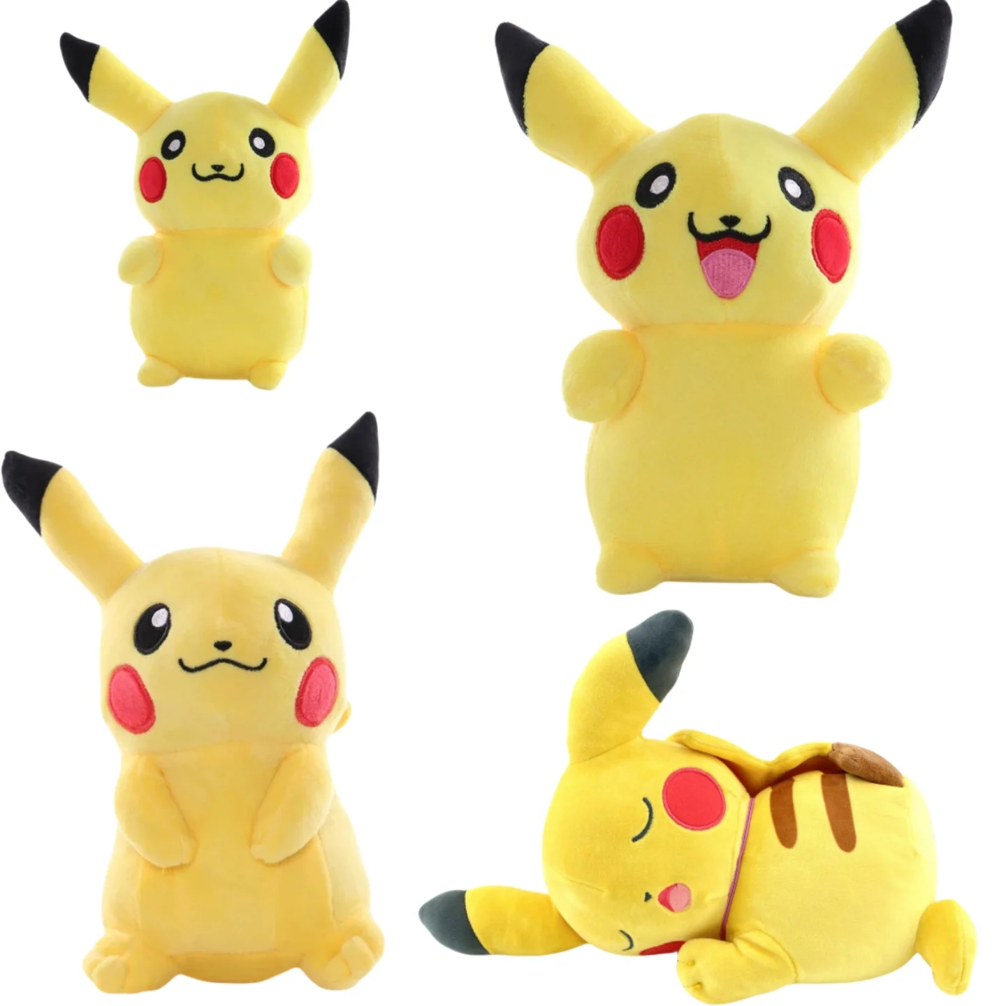 

4 Style Pokemon Plush Pikachu Toys Anime Stuffed Dolls Lovely Peluche Kawaii Plushies Toys Hobbies Exquisite Gifts