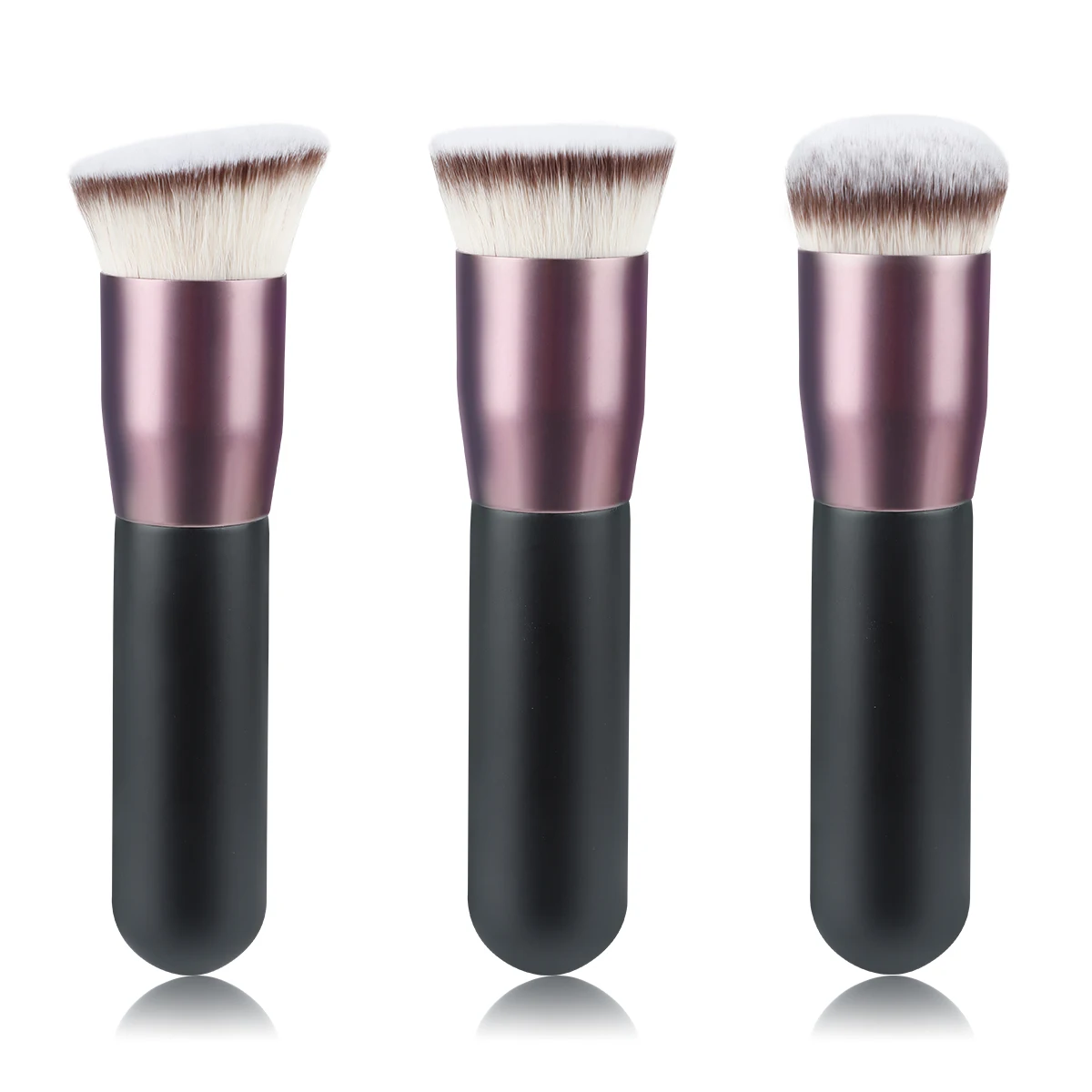 1 Stück Professioneller Flacher Make-up-Pinsel für Puder, Flüssig-Foundation, Rouge, Concealer, Konturierung und Gesichts-Make-up