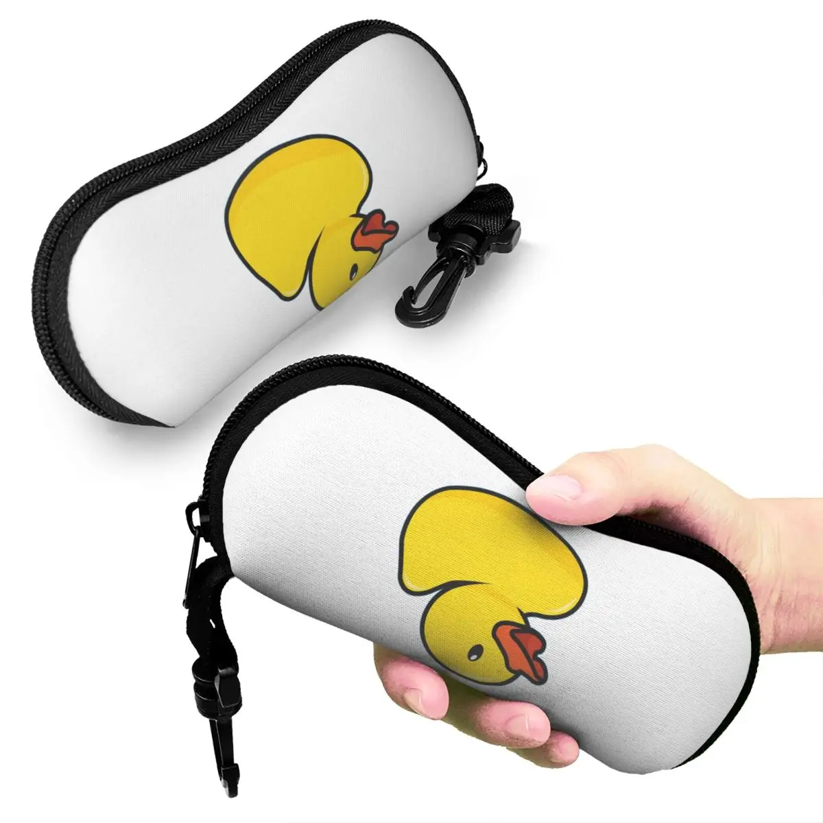 

Rubber Duck Shell Glasses Case Protector Sunglasses Box Women Men Soft Eyeglasses Bag Pouch