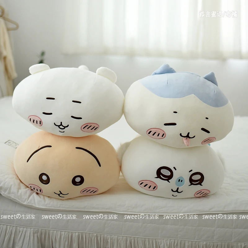 Chiikawa Plush Cushion Very Soft Hachiware Throw Pillow Usagi Stuffed Pillow Momoga Cuddly Plushies Sofa Bed Home Decor Gift