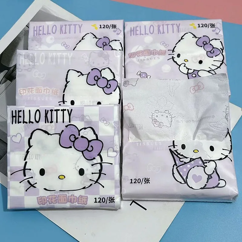 

Kawaii Hello Kitty Tissue Cute Cartoon Portable Small Bag Face Towel Travel Ladies Supplies Desktop Decoration Student Wholesale