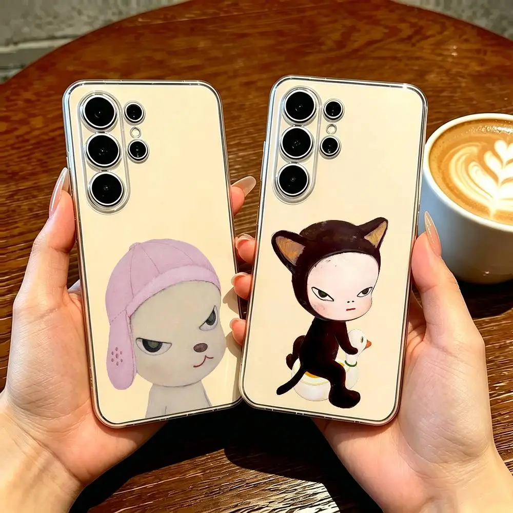 Hot selling Yoshitomos art Nara Phone Case For Samsung S25,S24,S21,S22,S23,S30,Ultra,S20,Plus,Fe Transparent Cover