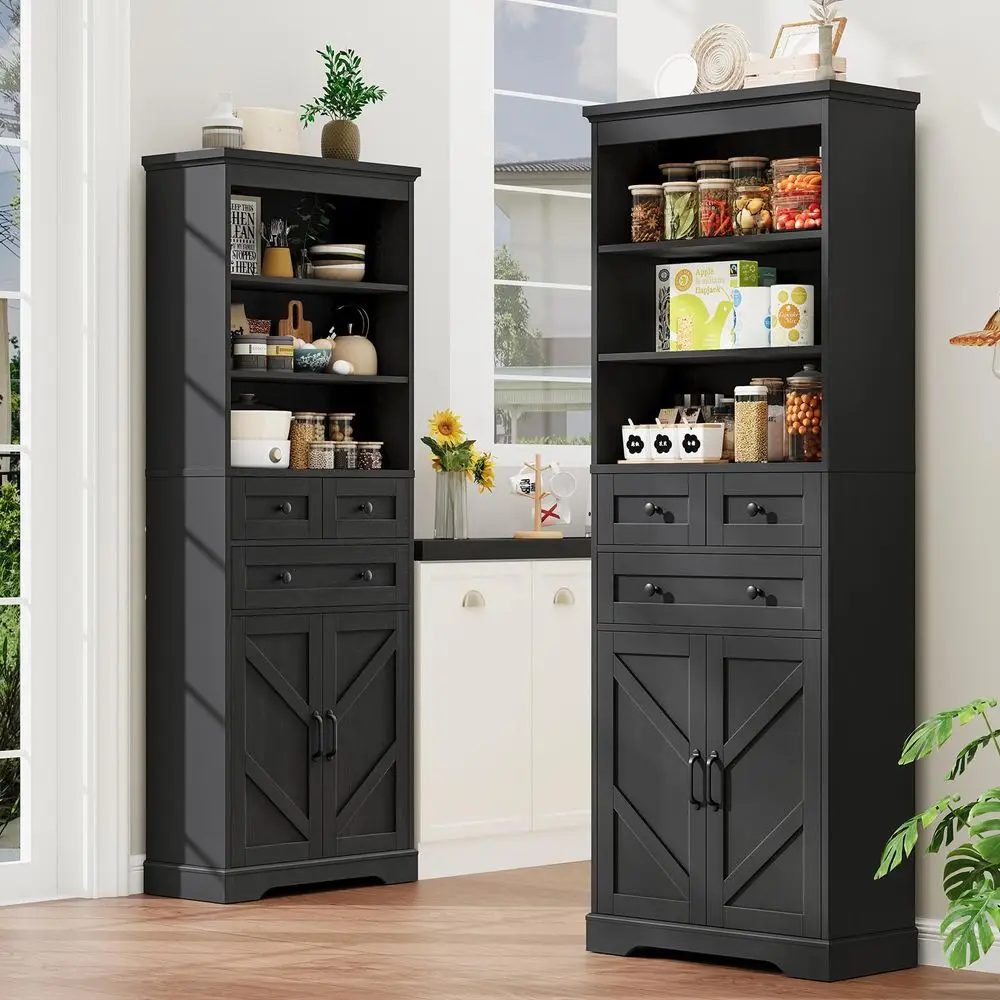 Farmhouse Tall Bathroom Cabinet 6