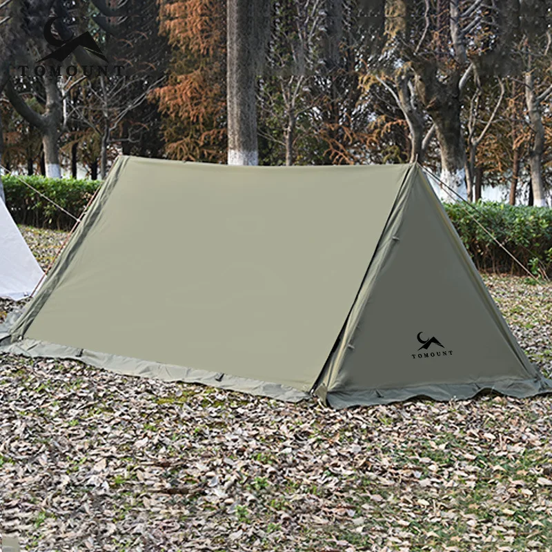 Outdoor BC Camping Cotton Army Green Tent 1-2 People Single Layer Portable Rainproof Wild Survival Ventilation Canopy Shelter