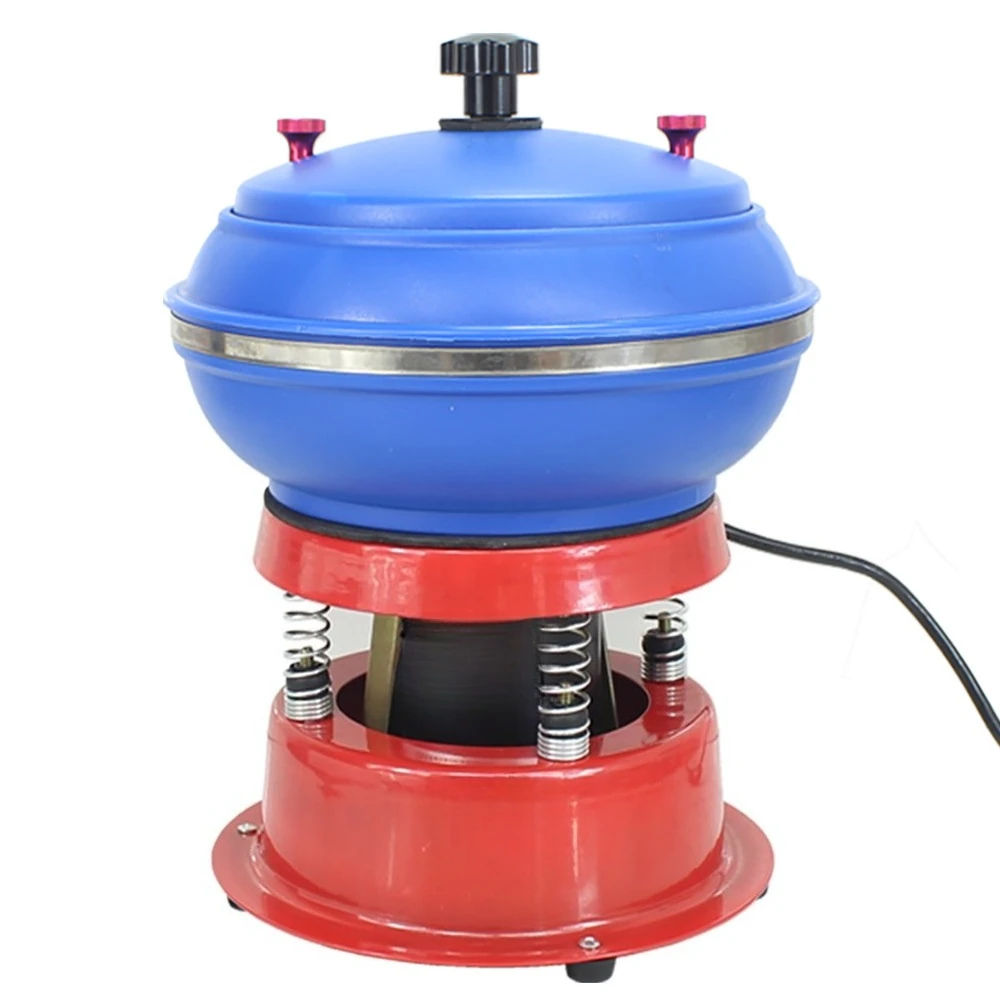 8 Inch Mini Vibratory Tumbling Barrel Jewelry Metal Workpiece Grinding Polishing Finishing Equipment
