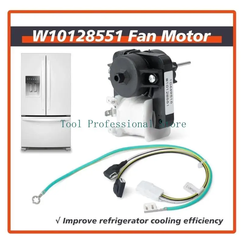 57QF High Efficiency Cooling Fan Motor Evaporator Fan Motor for W10128551 and 8170894 Refrigerator Fan Repair Part