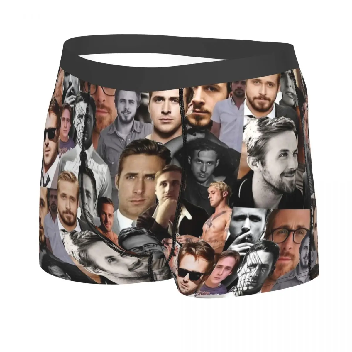 Novelty Boxer Ryan Gosling Collage Shorts Panties Briefs Man Long Underwear Breathable Underpants for Homme S-XXL