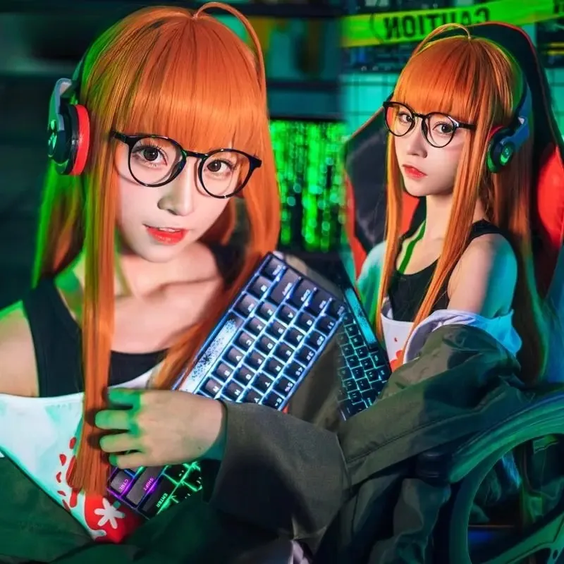 Game Persona 5 Futaba Sakura Cosplay Costumes Casual Uniforms Coat Jacket Full Set Genius Hacker Outfits Party Carnival Suits