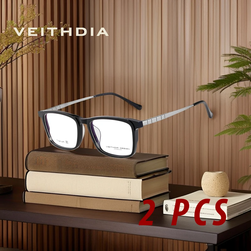 

2 шт., новинка VEITHDIA, унисекс, очки с защитой от синего света, оправа из титана, очки против усталости, VD20170