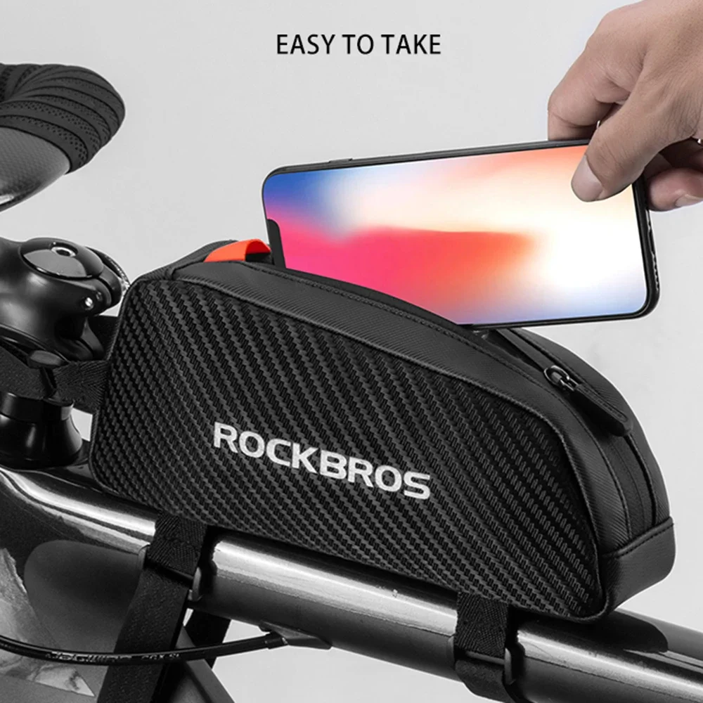 

Reflective Ultralight Bike Bag Waterproof Front Top Frame Tube Bag,Large Capacity Bicycle Pouch,MTB Cycling Pannier Bag 1L