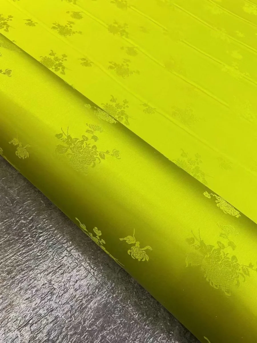 

Silk Bud Satin Fabric Silk Traditional Chinese Style Vest Qipao Hanfu Dress Material Home Sponge Pad DIY Handcraft