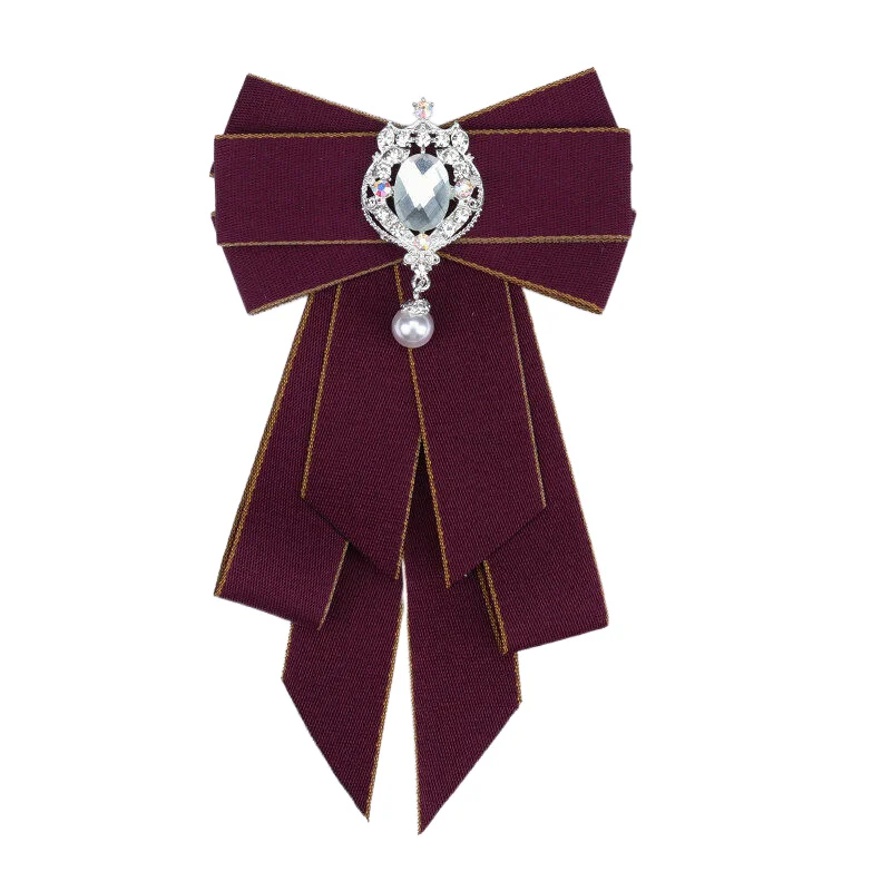 Heiße Schule Mädchen Junge Elegante Klassische Retro Große Fliege Krawatte Strass Corsage Bowtie Krawatte Geschenke für Frauen Formale Krawatten – Detail 10