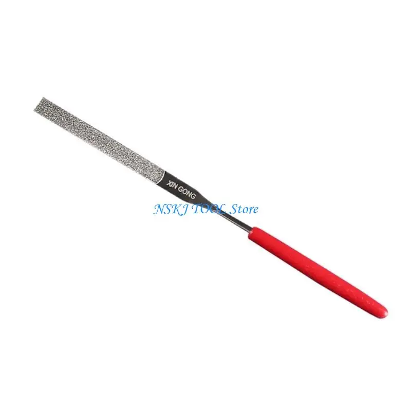 

L8RC Premium Alloy Steel Needle File Flat File with Diamond Coating for Fine Grinding