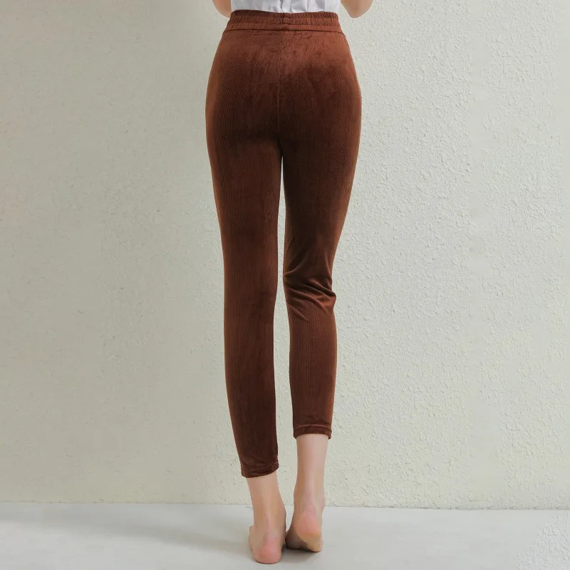 Plush Thick Casual Pants Women\'s Corduroy Warm Pants Autumn Winter Leggings High Waist Harem Pants Trousers Women Брюкиженские