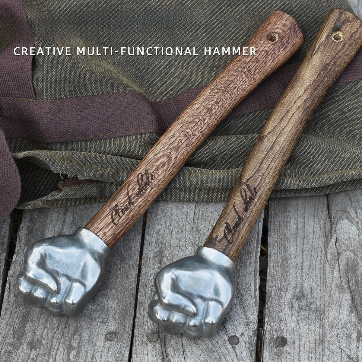 Multi Functional Stainless Steel Solid Hammer Outdoor Camping Self-defense Emergency Household Hand Tool