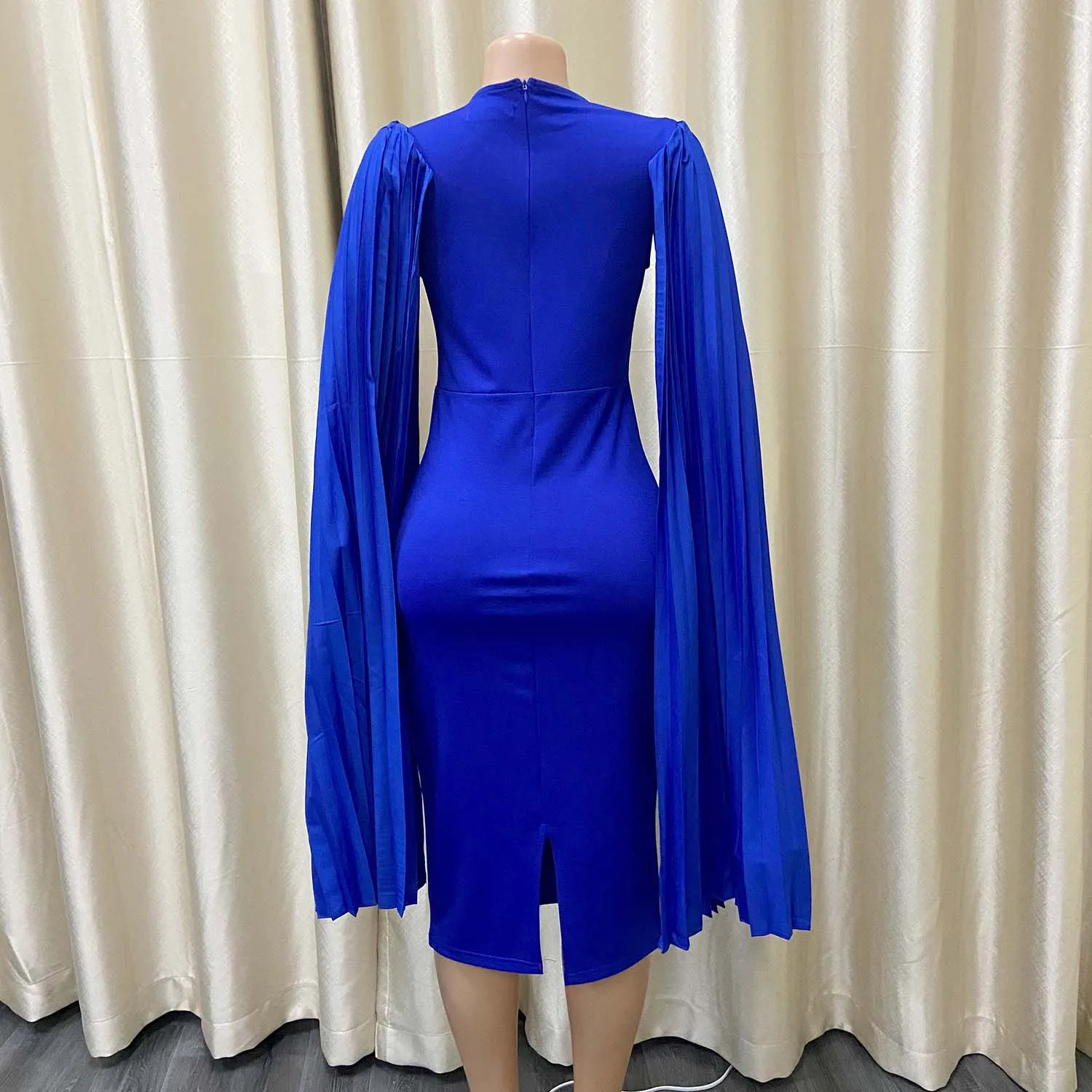 MANRAY Cheap Women Party Dress Pleated Cloak Sleeve Elastic Bodycon Slim Fit Dresses Elegant Fashion Evening Dress New 2023