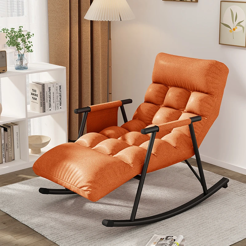 Recliner PU Leather Chair Rocking Modern Living Room Salon Chairs Nail Salon Modern Elegant Furniture Rooms Relax Armchairs BL