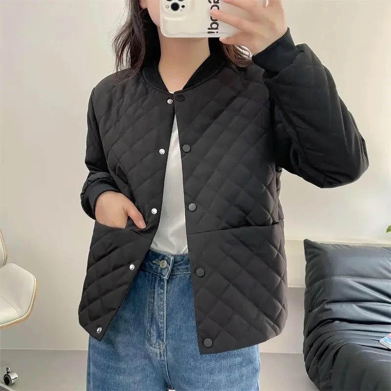 Warm Cotton Padded Coat Loose Ins Parkas Bread Student Cotton-Padded Jacket Women's Short 2024 Korean New Outwear Light Thin Top