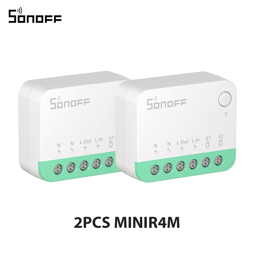 SONOFF MINIR4M Smart WiFi Schakelaar ESP32 Chip Mini Detach Relay EWeLink Spraakbesturing Compatibel met Alexa Google Home 1-10PCS