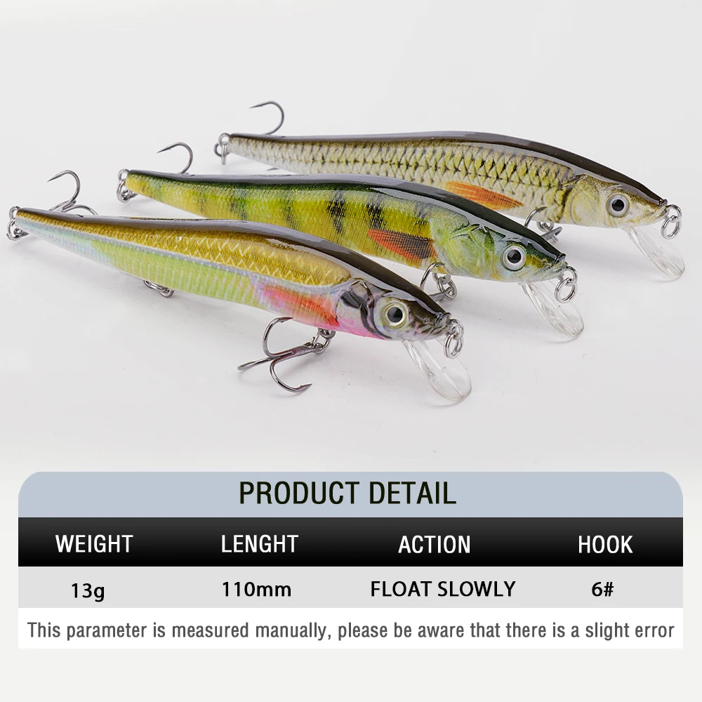 GOBASS Floating Crankbait Wobbler Fishing Lures For Trolling 11cm 13g Jerkbait Minnow Artificial Bait Fishing Accessories Tackle