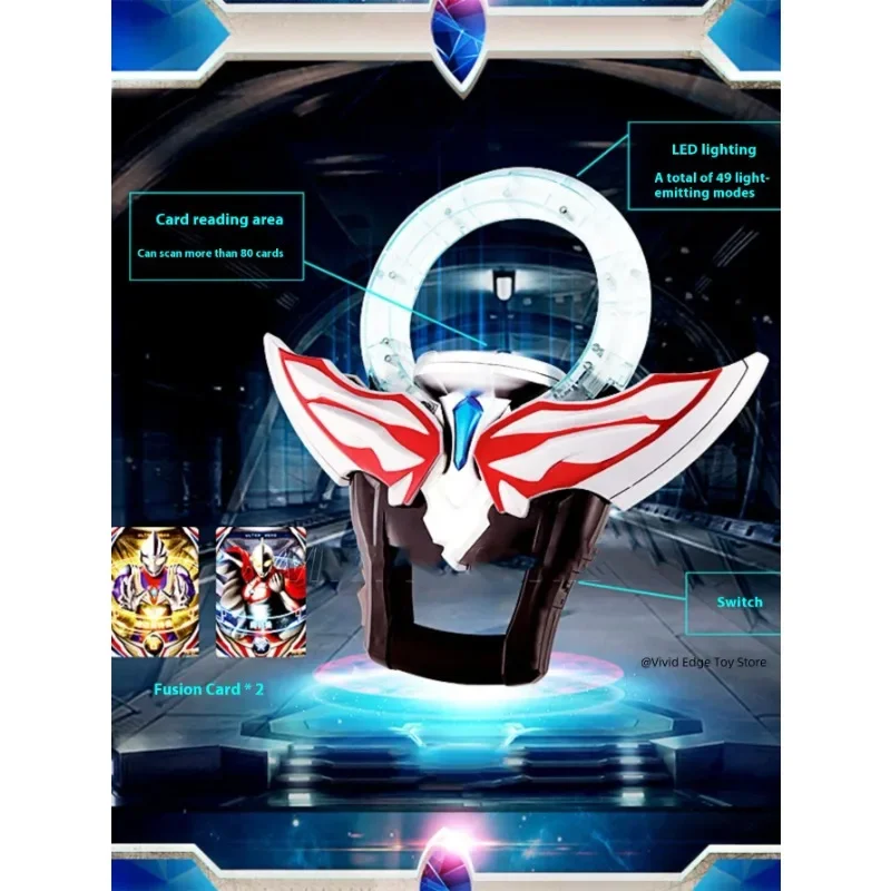 BANDAI Set cincin Transformer Ultraman Orb cincin Orb seri klasik mainan kartu sambung mainan koleksi acusto-optic Ultraman