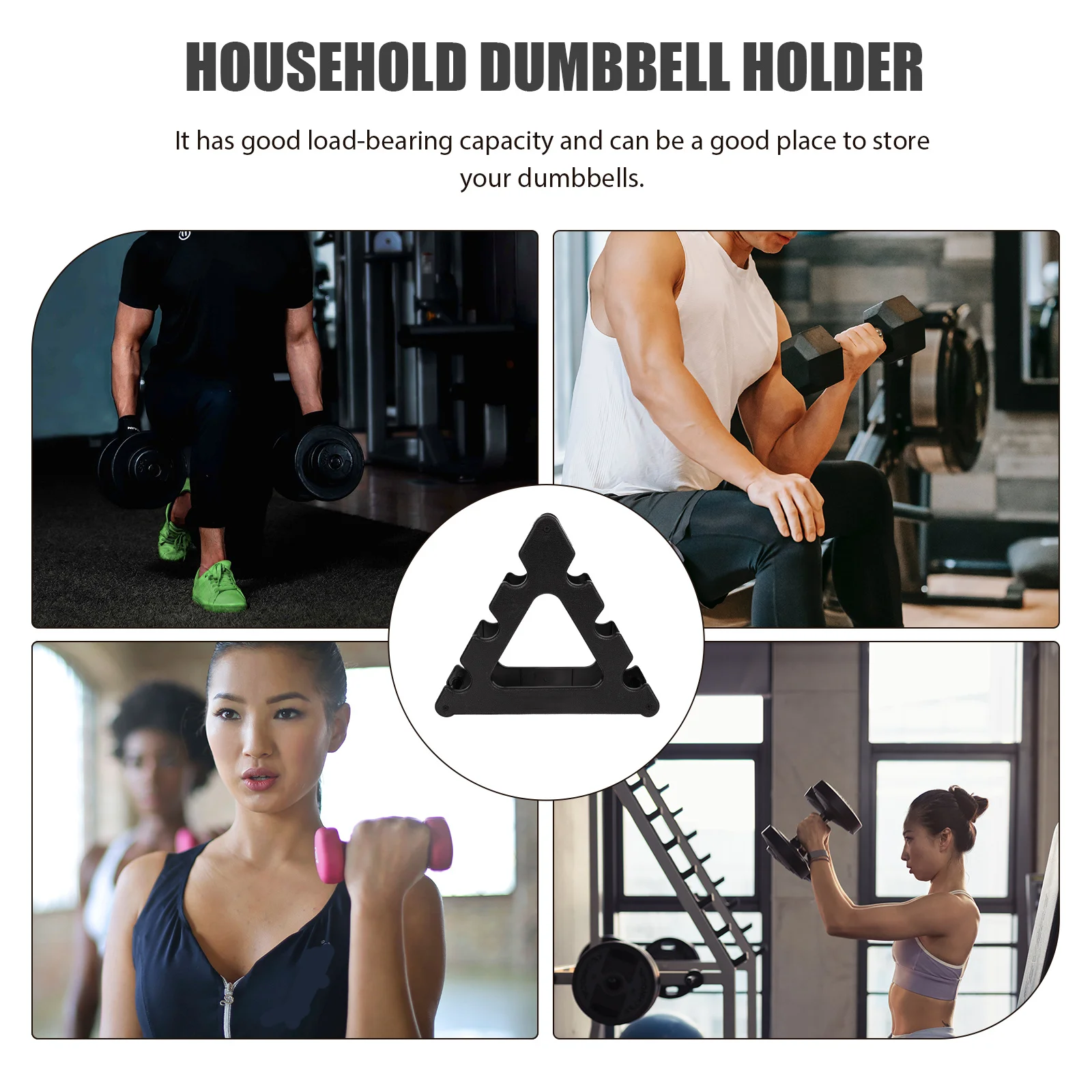 

Dumbbell Accessory Professional Plastic Rack Compact Design Prevent Rolling Floor Protection Home Gym Equipment Fitness Gift