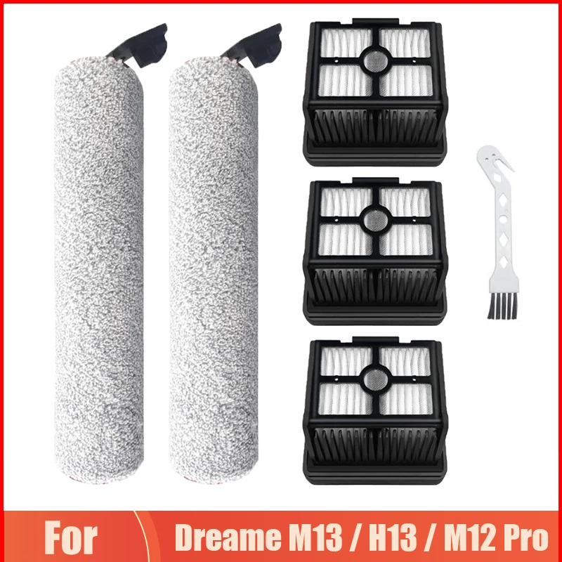 Soft Brush Spare Parts For Dreame M13 / H13 / M12 Pro Handheld Cordless Vacuum Cleaner Replacement Hepa Filter Accessories