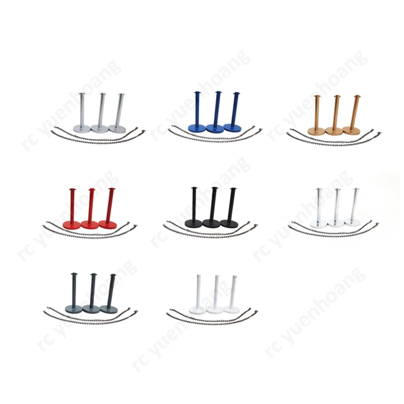 1Set 1/18 Schaal Hek Model ABS Kolom Ijzeren Ketting Display Decoratie Tentoonstelling Gebied Scène Simulatie DIY Accessoires voor RC Auto