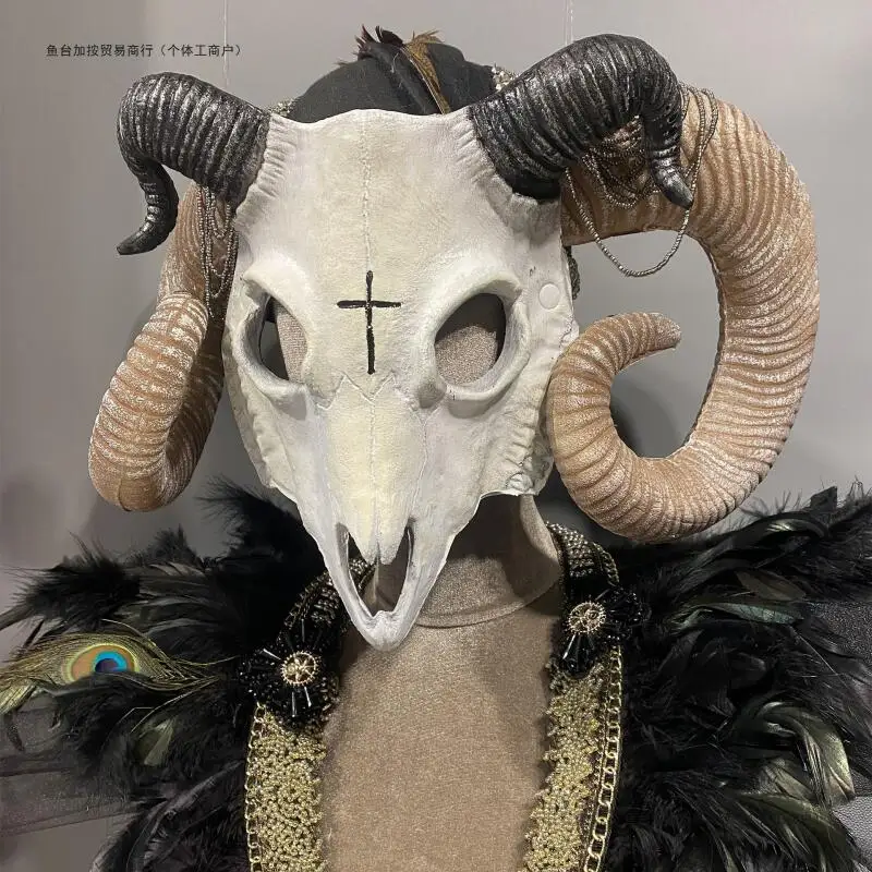 

Cosplay Goat Skull Mask Masquerade Carnival Party Demon Animal Skeleton Mask Rave Halloween Mask Party Cosplay Props