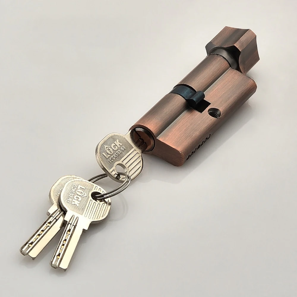 Cerradura de cilindro de puerta sesgada, cilindro antirrobo de 70mm, 3 Llaves, para puerta de entrada, seguridad del hogar, dormitorio Interior