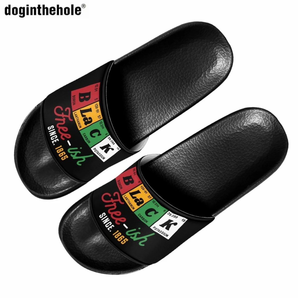 

Juneteenth 1865 African American Women's Summer Comfort Slippers Slip On Home Bathroom Slippers Outdoor Non-Slip Wading Sandals